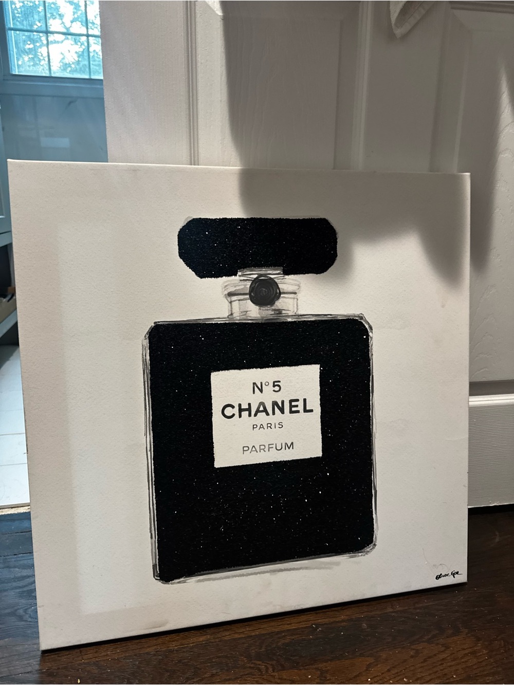 CHANEL Black & White No.5 Bottle Canvas Art